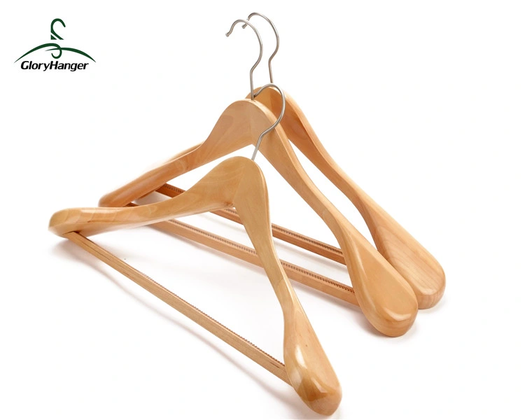 Luxury Hotel Wooden Coat Clothes Hanger for Garment