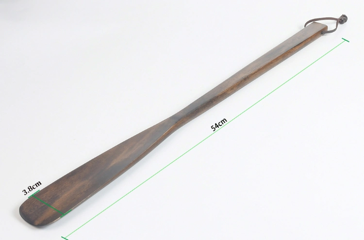 Custom Shoe Horn Wood Hotel Easy Long Handle Shoe Wearing Shoe Horn with Logo